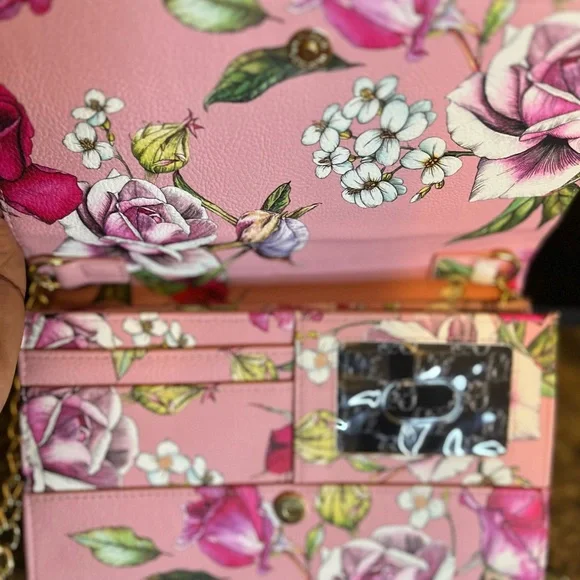 Betsey Johnson Floral Pink Crossbody Bag - Picture 5 of 9